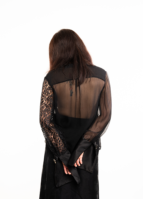 T-shirt Transparent En Dentelle à Manches Longues Pour Femme - Haut Tendance Léopard, Col Rond - Idéal Pour Layering